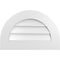 Ekena Millwork Round Top Surface Mount PVC Gable Vent: Non-Functional, w/ 3-1/2"W x 1"P Standard Frame, 24"W x 16"H GVPRT24X1601SN - alternate 1